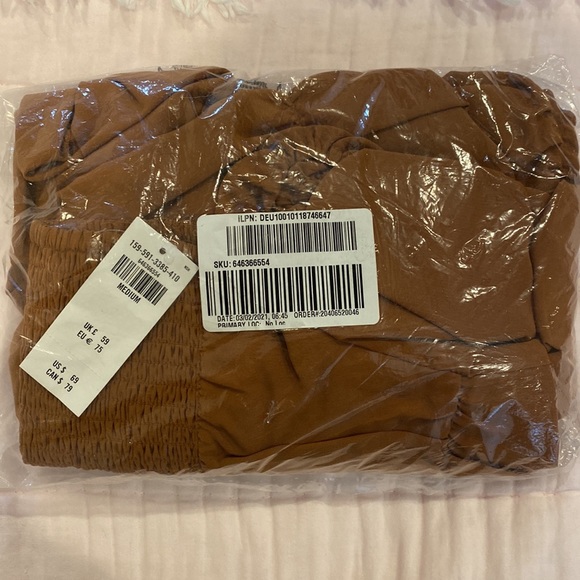 NWT Abercrombie Ruched Orange spice dress size medium - Picture 3 of 3